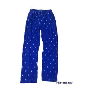 Polo Ralph Lauren Blue All Over Pony Knit Sleep Pajama Pants Men's Size Small